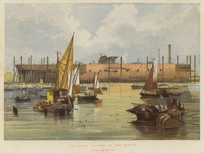 The Great Eastern on the Stocks, as seen from the River by John Wilson Carmichael